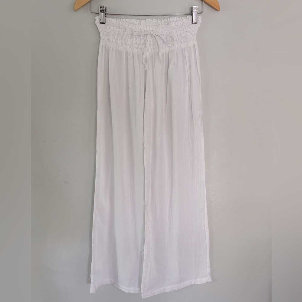 White Wide-Leg Pants